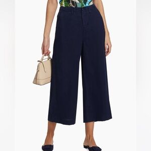 L'AGENCE Women's Dark Blue Linen Jeans